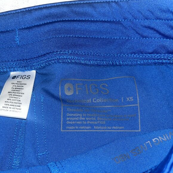 Figs Technical Collection Hospital Scrubs Pants (Women's X-Small) Blue XS Jogger - Picture 5 of 10